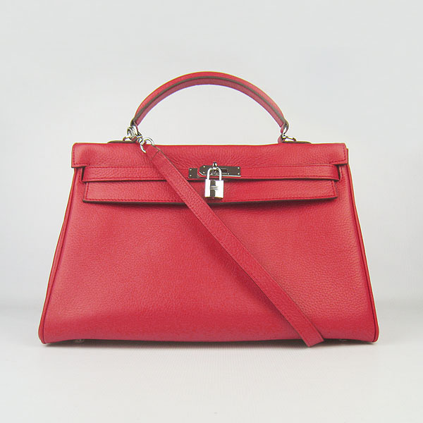 High Quality Hermes Kelly 35cm Togo Leather Bag Red 6308 - Click Image to Close